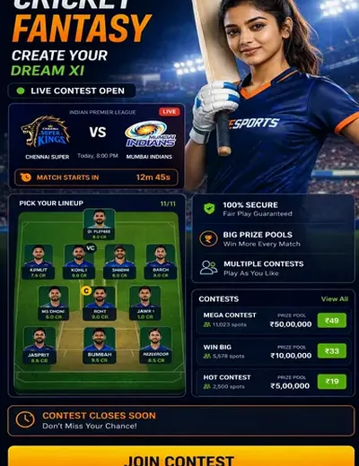 Vbetcash (vbet cash) fantasy cricket & matchday visual 3